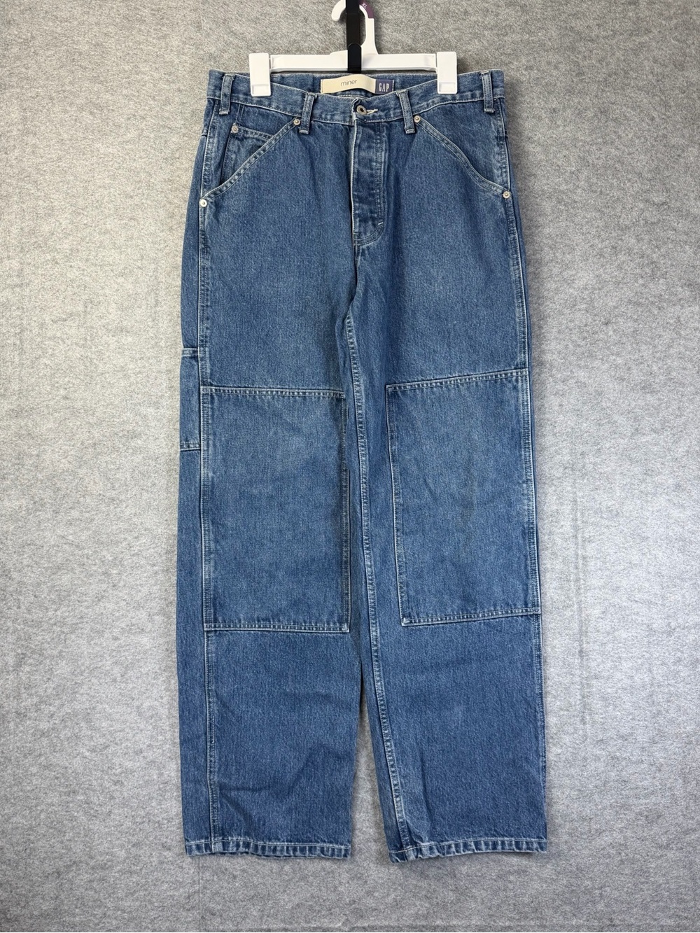 Vintage Gap Jeans Men 34x34 Fit 34x32 Miner Double Knee Carpenter Work Denim Y2K